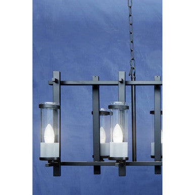 Aspen Iron and Glass Wide Pendant Light Orsina