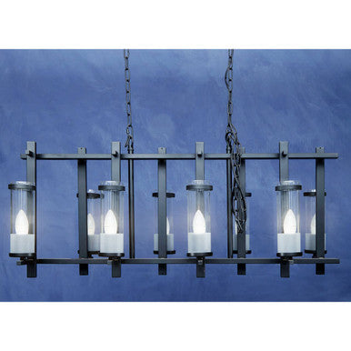 Aspen Iron and Glass Wide Pendant Light Orsina
