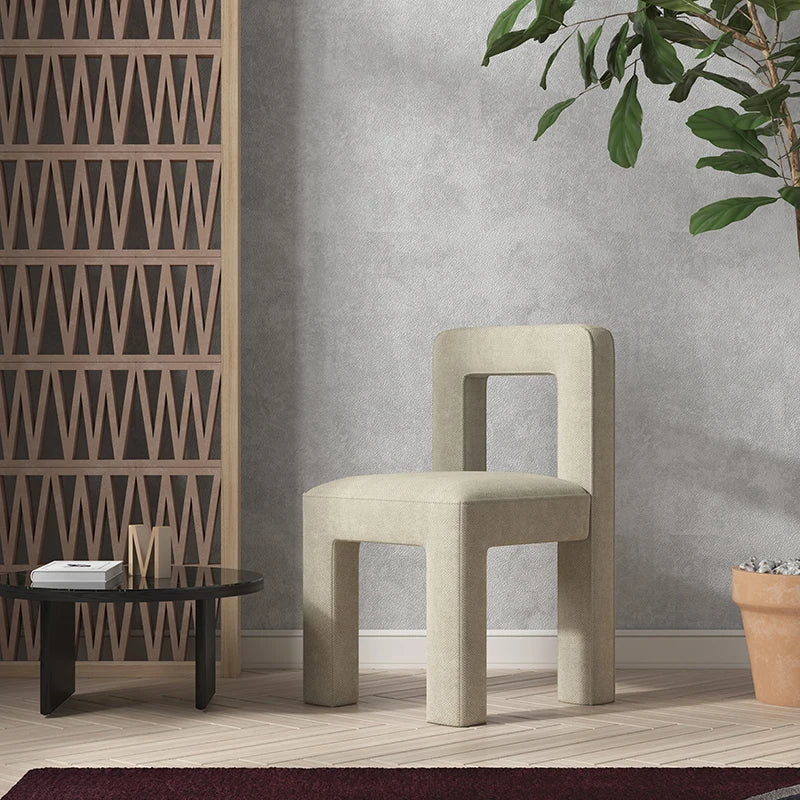Stylish beige Nisu Home chair with modern design, perfect for contemporary living spaces