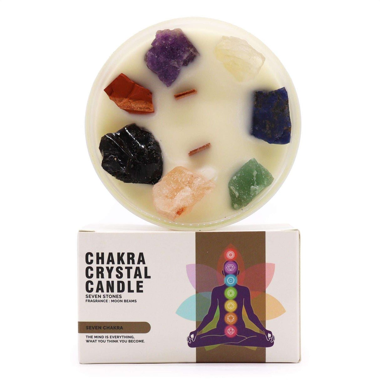 Large Chakra Crystal Candles - Seven Charkra Shades 4 Seasons