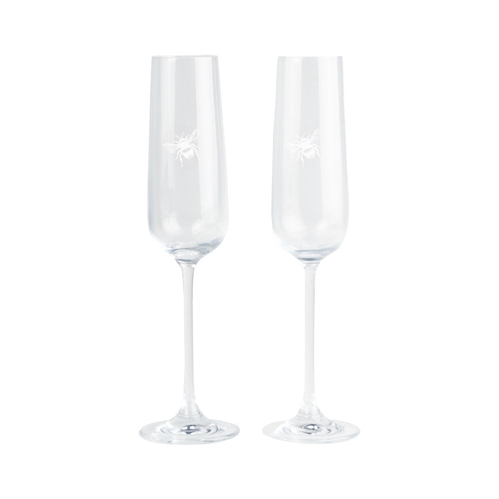 Elegant Selbrae House Champagne Flutes with delicate spider design for special celebrations