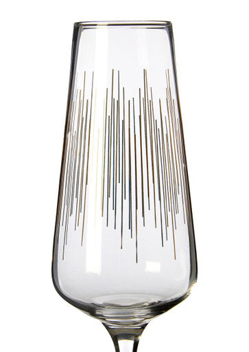 Elegant Orsina Champagne Glasses with a Unique Gold Line Design for Special Occasions