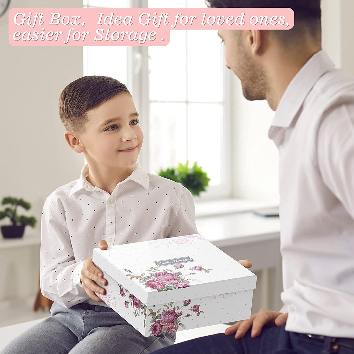 China Mugs Set packed in a floral gift box, perfect for presents and easy storage