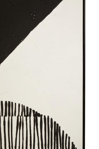 Astratto Black and White Abstract Hand Painted Wall Art Orsina