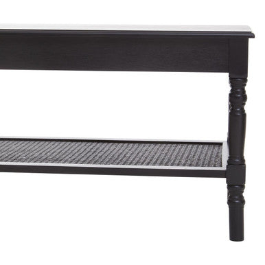 Orsina Black Coffee Table with Lower Shelf and Elegant Design for Modern Living Rooms