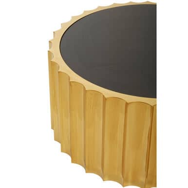 Alvaro Black And Titanium Round Coffee Table Orsina