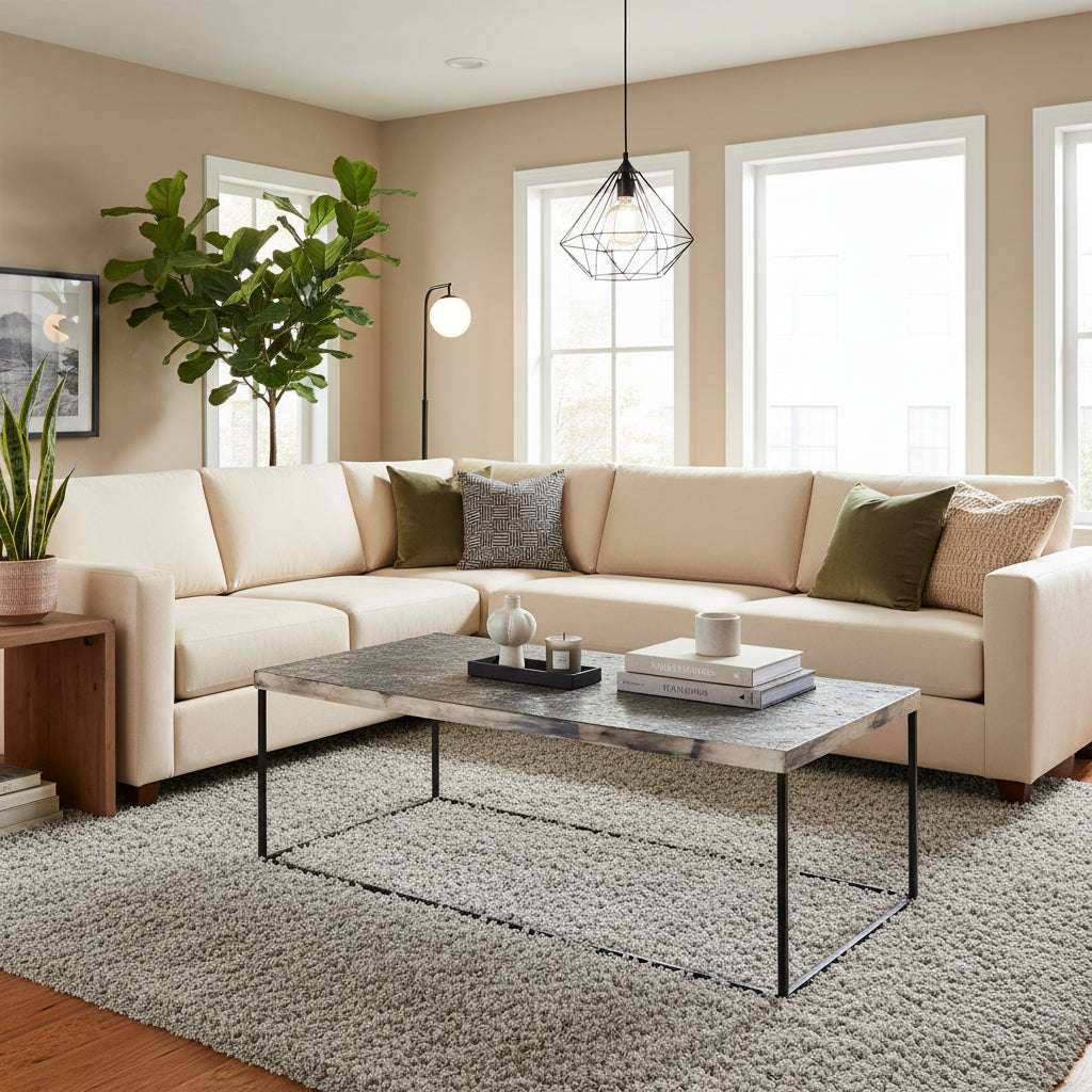 Akola Rectangle Coffee Table in Silver and Glass Orsina