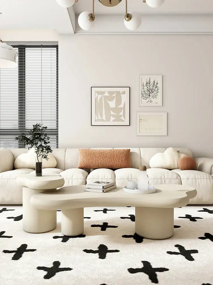Modern Nisu Home Coffee Table in a stylish living room with a neutral palette and decorative art