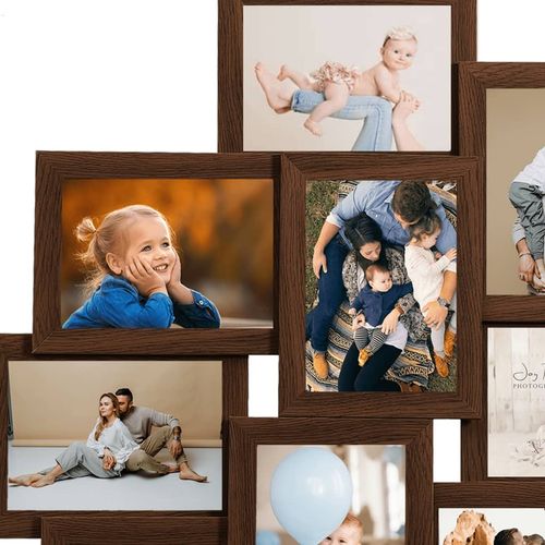 vidaXL Black Collage Photo Frame for 10 Photos vidaXL