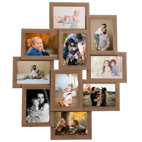 vidaXL Black Collage Photo Frame for 10 Photos vidaXL