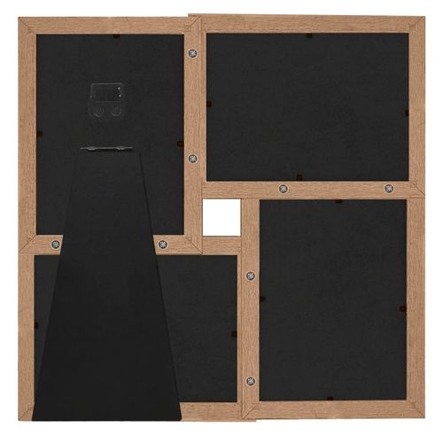 vidaXL Black Wooden Collage Photo Frame for 4 Photos vidaXL