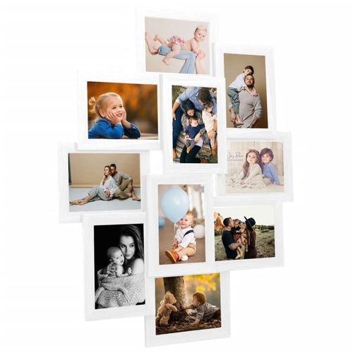vidaXL Black Collage Photo Frame for 10 Photos vidaXL