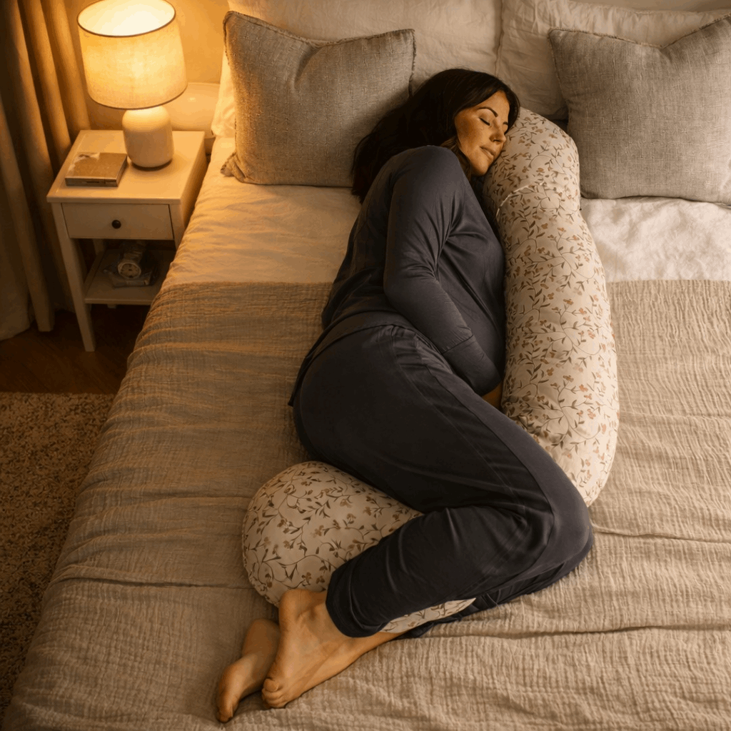 BellaMoon Comfort Pillow in a 3-in-1 design for enhanced sleep and support while cuddling