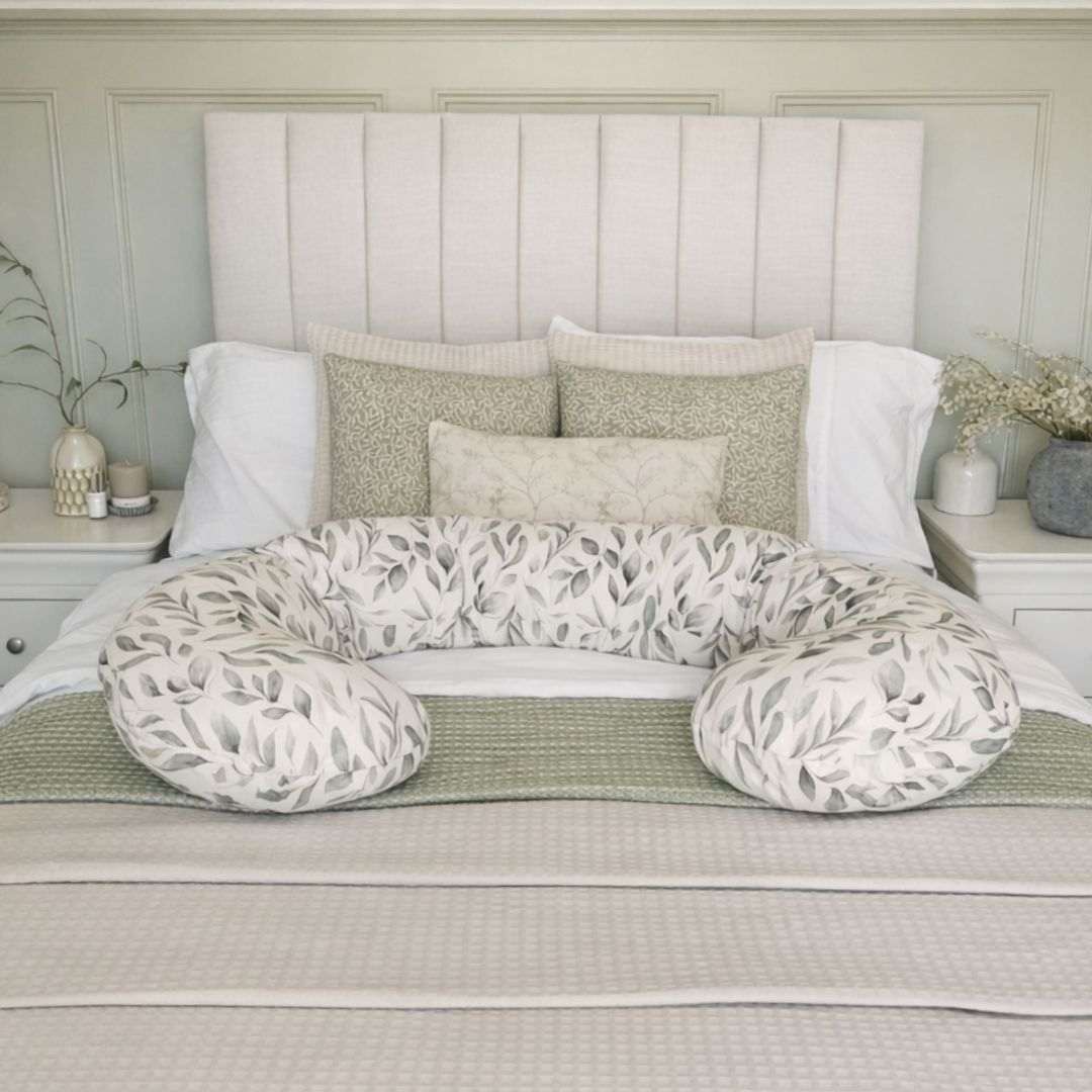 BellaMoon 3-in-1 Comfort Pillow with Leaf Print Design for Ultimate Relaxation and Support