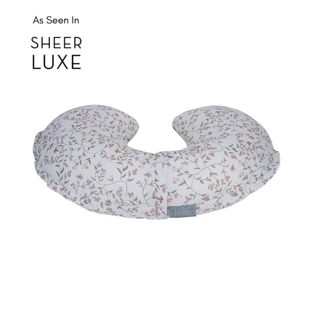 BellaMoon 3-in-1 Comfort Pillow in floral design for versatile support and relaxation