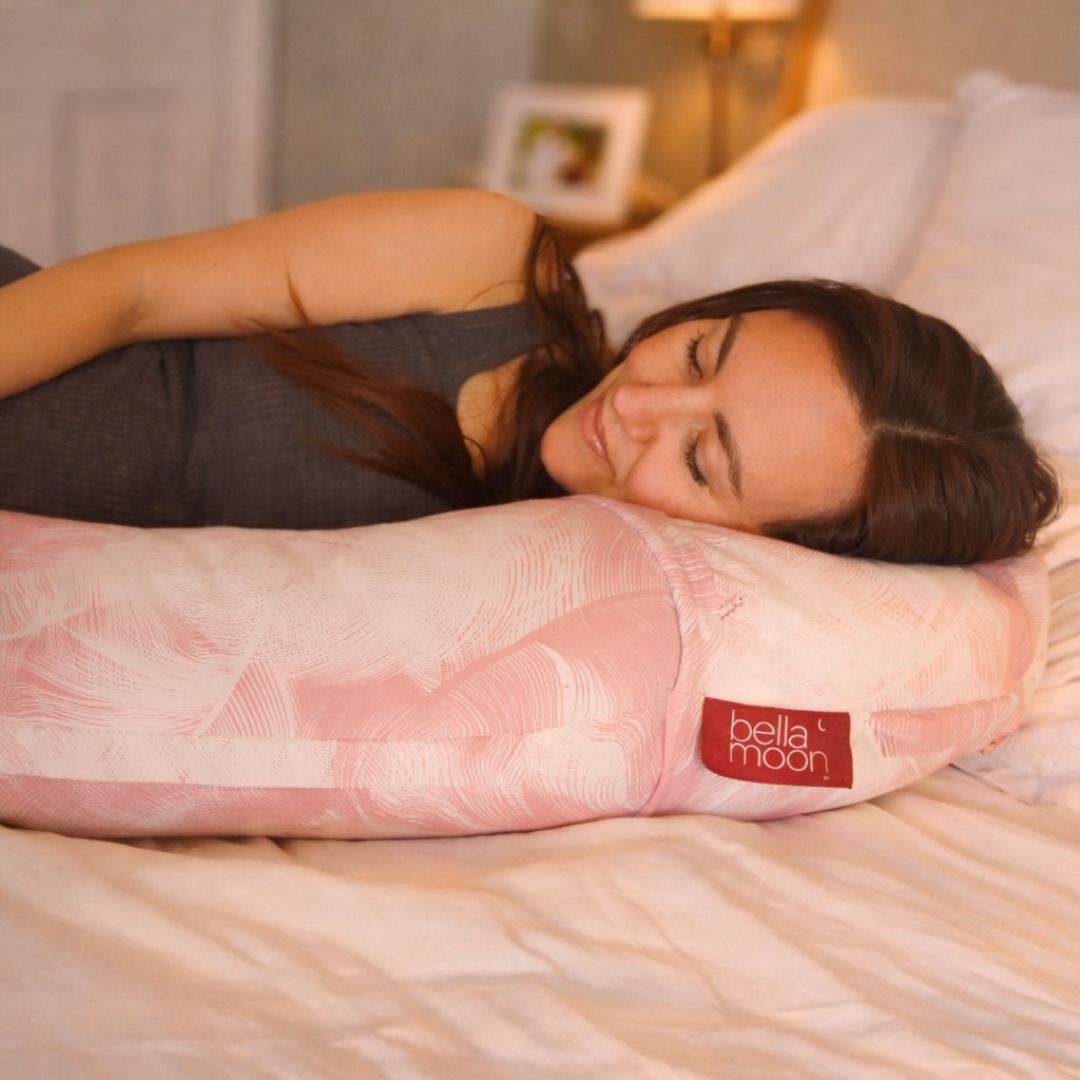 BellaMoon 3-in-1 Comfort Pillow in Pink, ideal for restful sleep and support for various sleeping positions