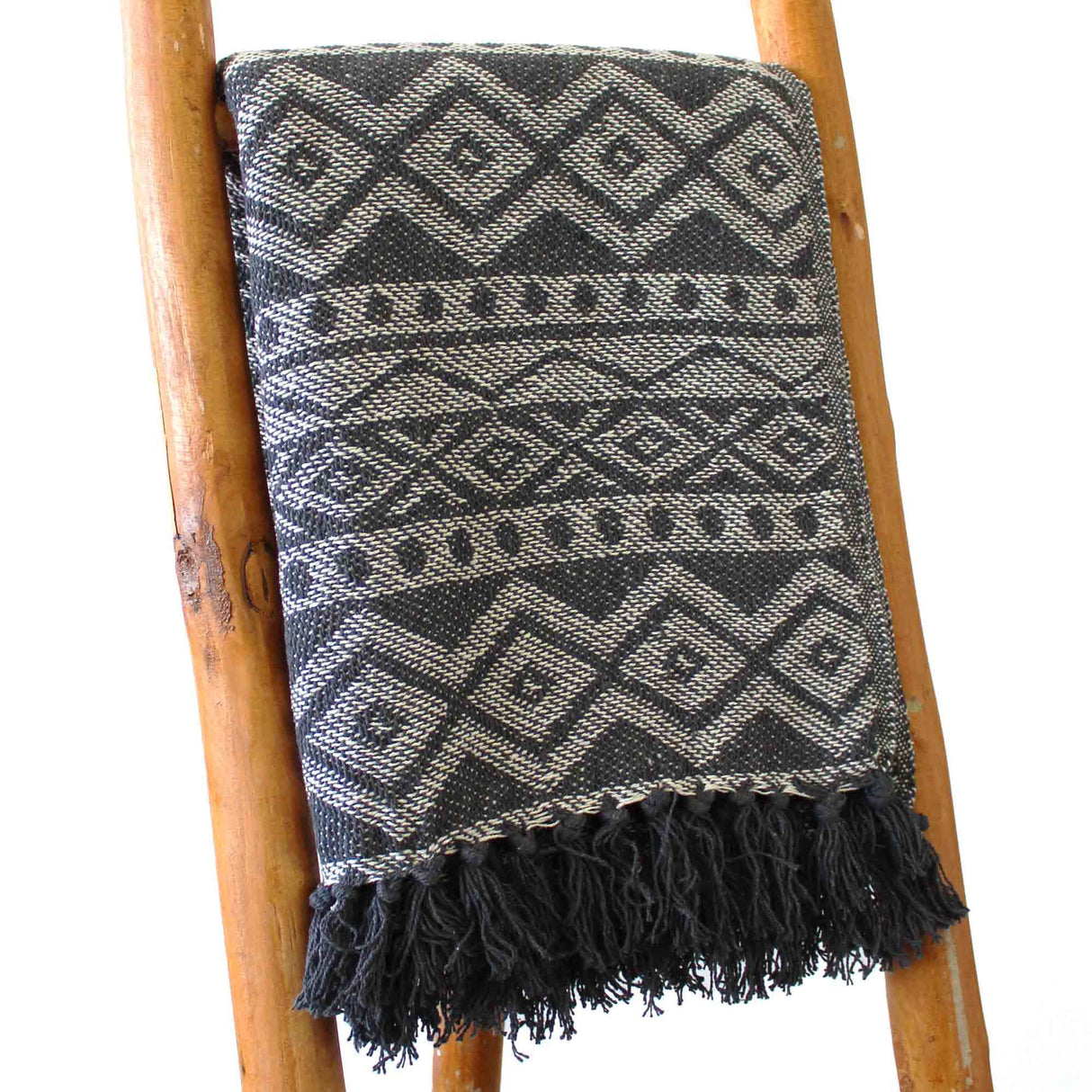 Boho Comfort Throws - 125x150cm - Grey Geometric AW-Dropship