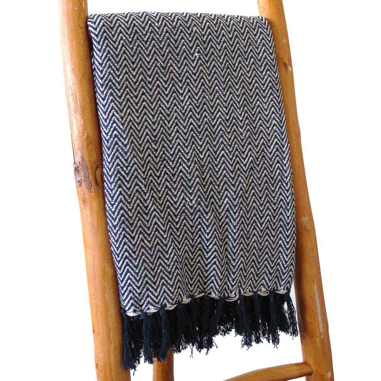 Boho Comfort Throws - 125x150cm - Navy Zigzag AW-Dropship
