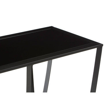 Orsina Console Table with a sleek black surface and modern design for stylish interiors