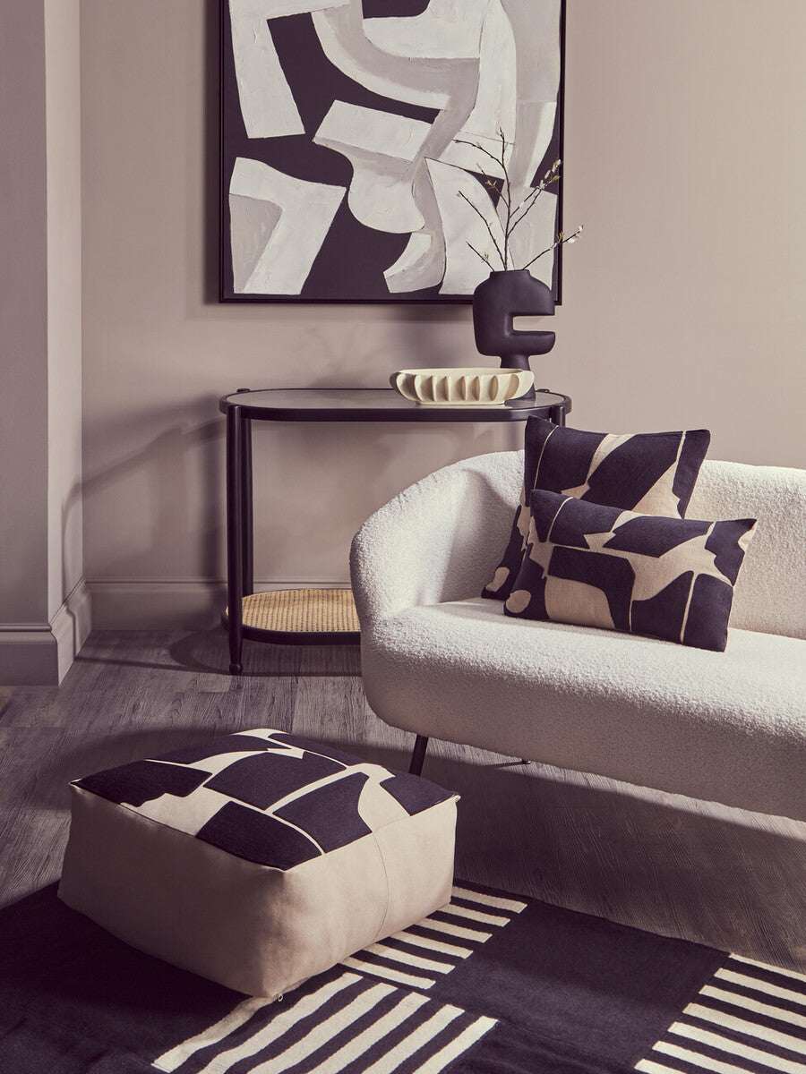 Stylish Orsina Console Table in a Contemporary Living Room Setup with Artistic Decor