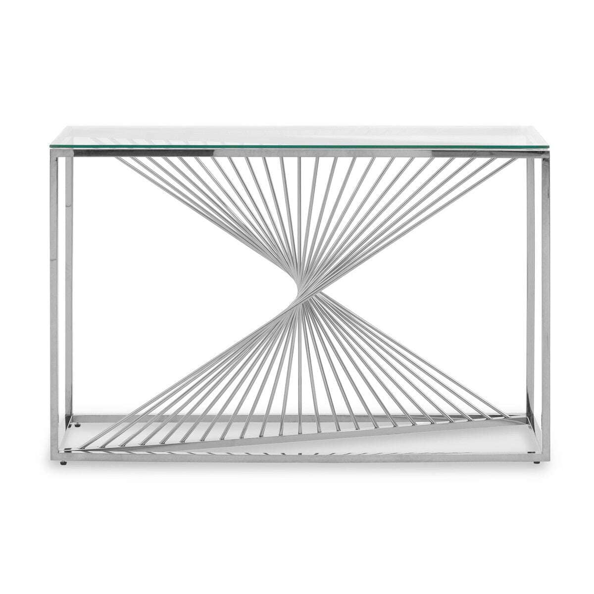 Amella Console Table With Silver Finish Frame Orsina