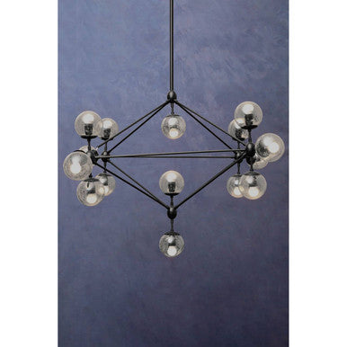 Abira Matte Black 15 Arm Pendant Light Orsina