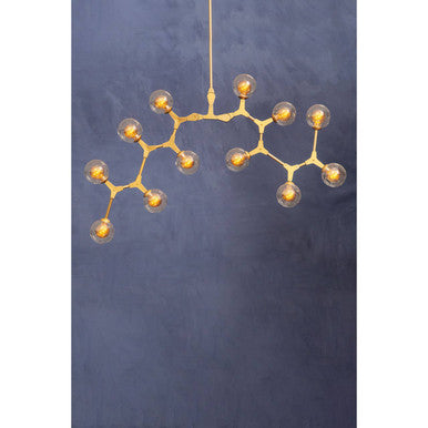 Abira 12 Arm Gold Finish Pendant Light Orsina