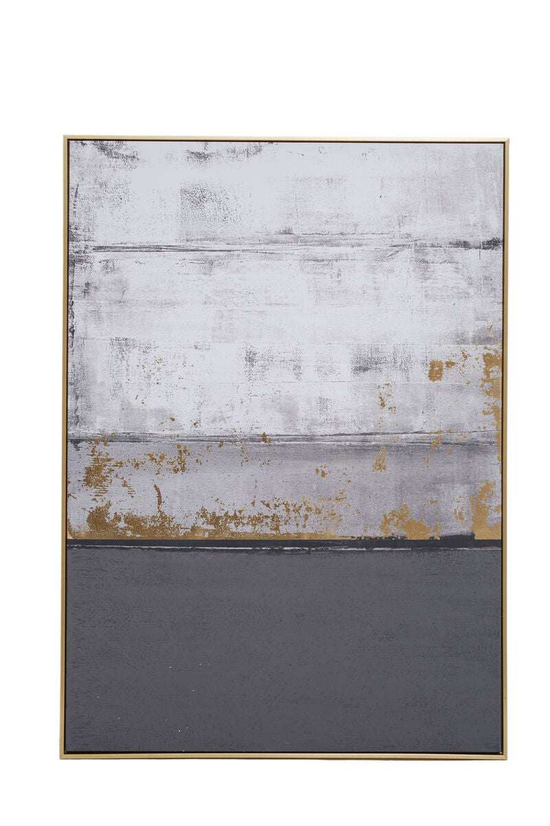 Astratto Grey and Gold Foil Wall Art Orsina