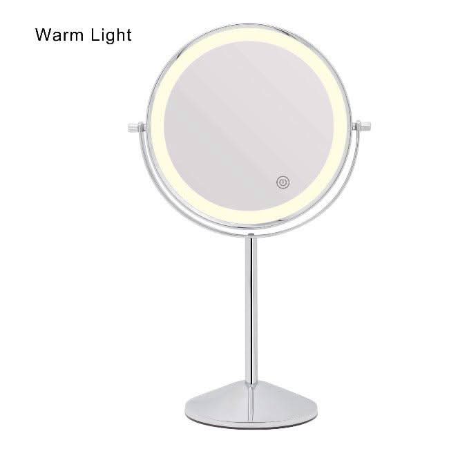 Hollywood Mirrors Cosmetic Mirror with Warm Light and Adjustable Stand for Perfect Makeup Application