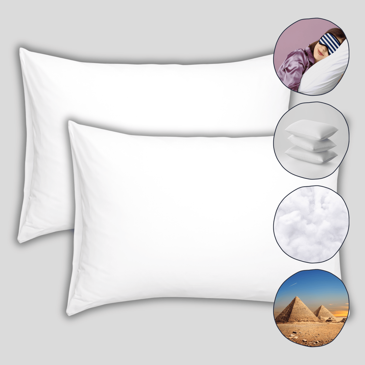 OLIVIA ROCCO Cotton Blend Pillows in Soft White for Comfortable Sleep and Relaxation