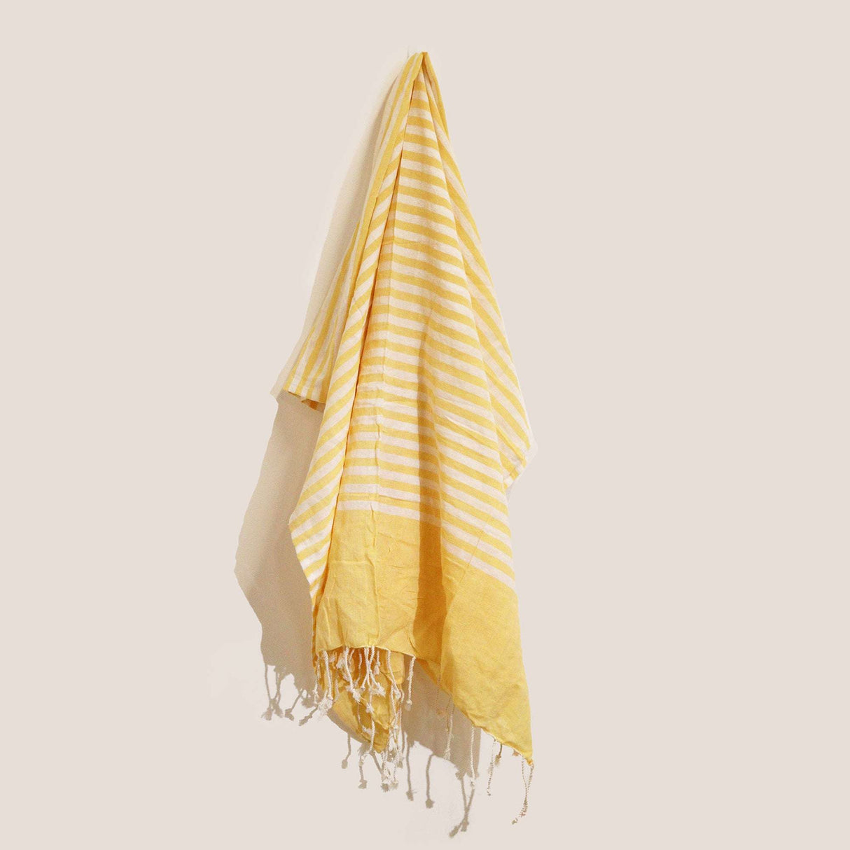 Cotton Pario Throw - 100x180 cm - Sunny Yellow Shades 4 Seasons