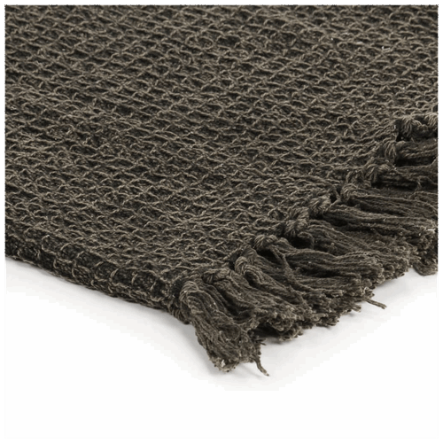 vidaXL Cotton Throw with Fringed Edge for Cozy Decor vidaXL
