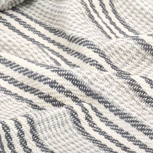 vidaXL Cotton Throw Herringbone 125x150 cm Grey vidaXL