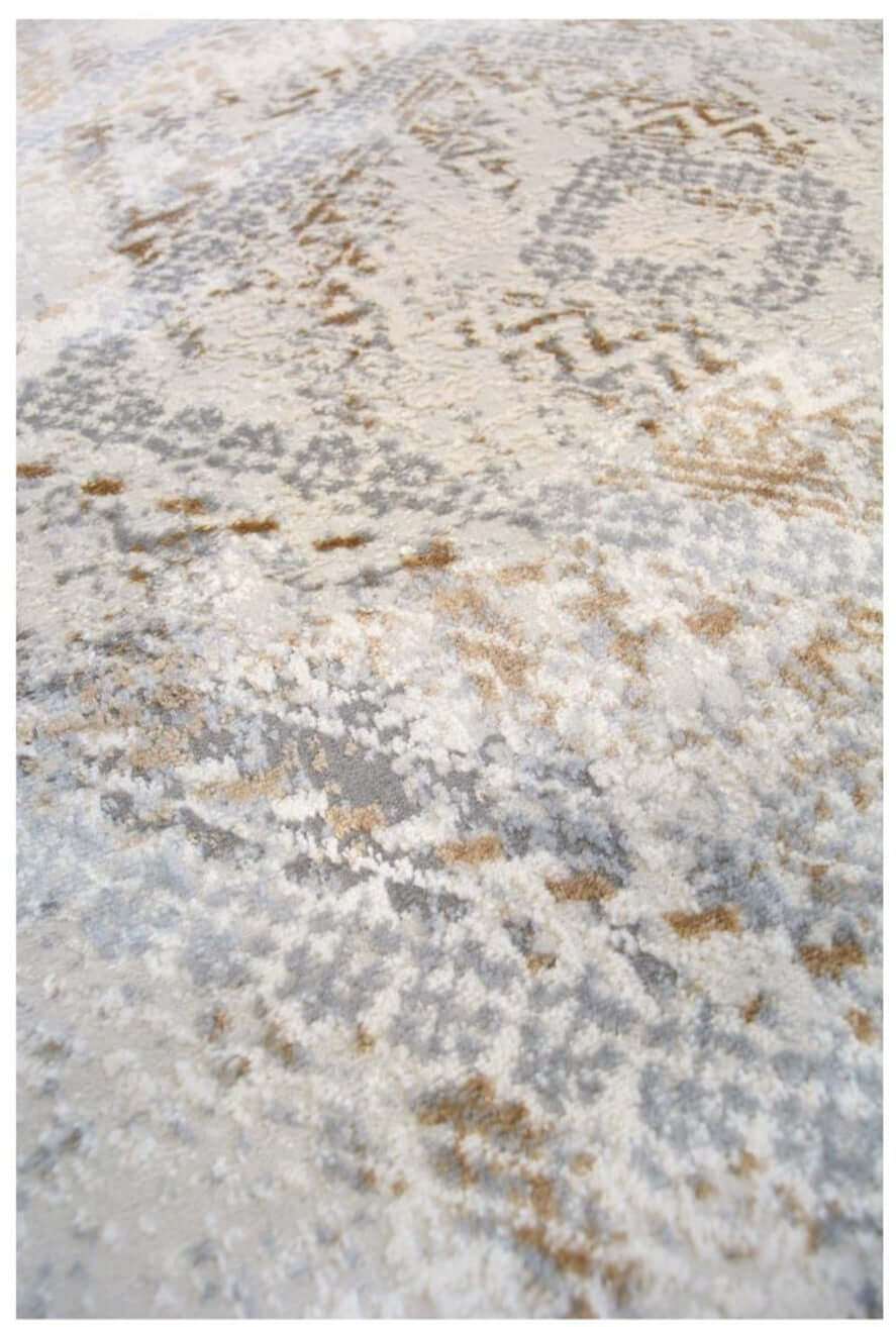 Cream Ochre Rug with intricate patterns and a soft texture for elegant home interiors