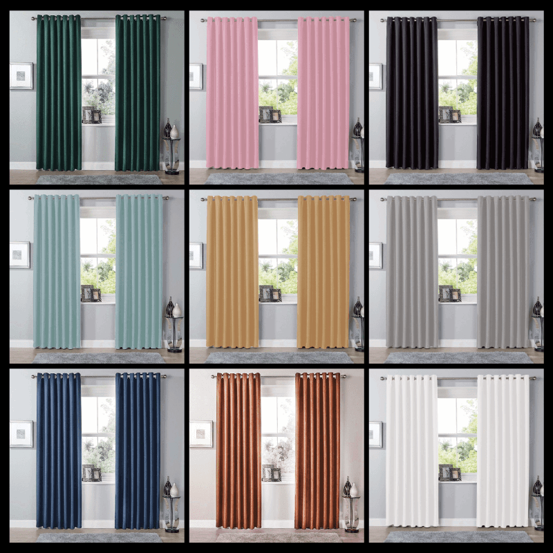 Collection of OLIVIA ROCCO Blackout Curtains in various colours for room darkening and style