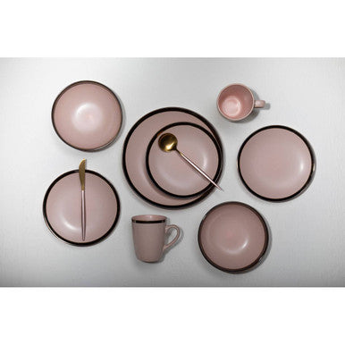 Avie 16 Piece Pink And Gold Finish Cutlery Set Orsina