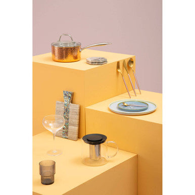 Avie 16 Piece Pink And Gold Finish Cutlery Set Orsina