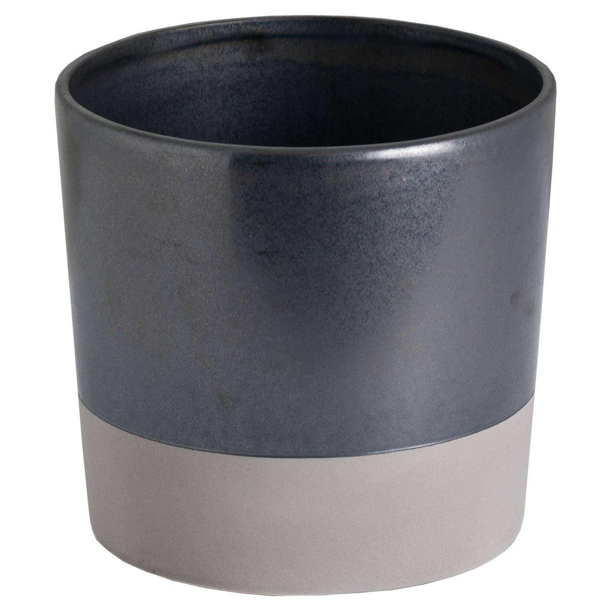 Large Metallic Grey Ceramic Planter GREY CERAMIC Shades 4 Seasons