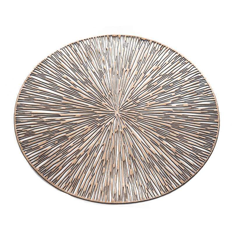 Chic Home Placemats - Gold - Set of 2 2 x Placemats KitchBoom