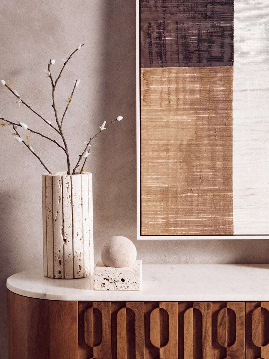 Astratto Neutral Abstract Textured Canvas Wall Art Orsina