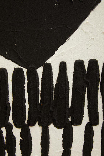 Astratto Black and White Abstract Hand Painted Wall Art Orsina