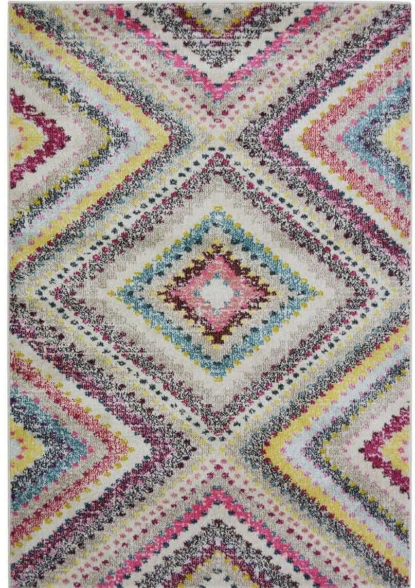 Colourful Diamond Rug featuring vibrant patterns and textures perfect for home decor