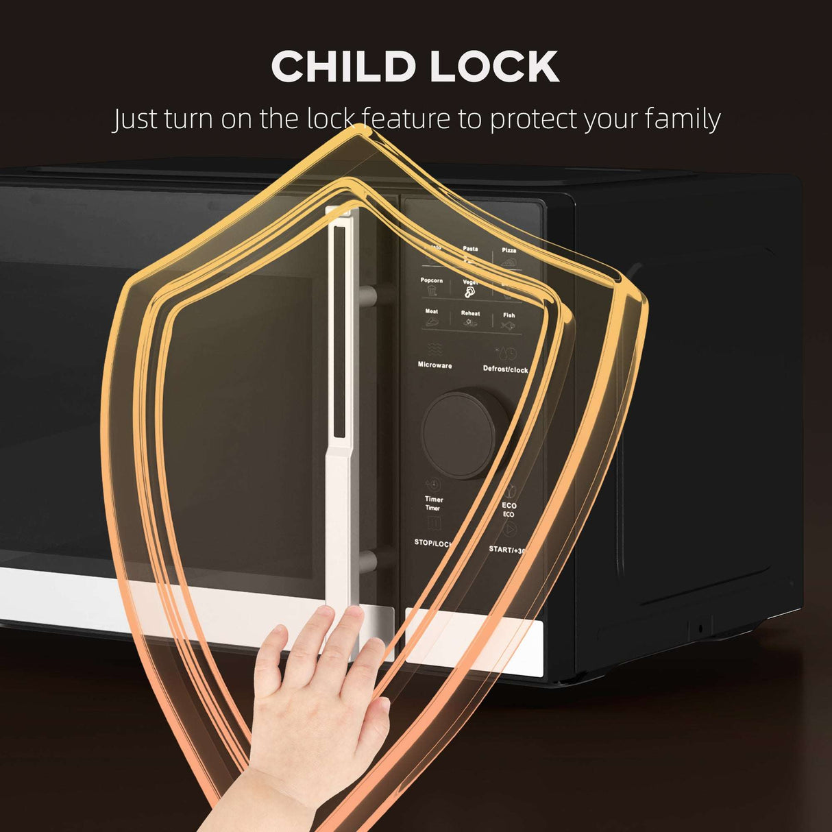 HOMCOM 23L Digital Microwave Oven with Auto Cook, 10 Levels, Eco Mode HOMCOM