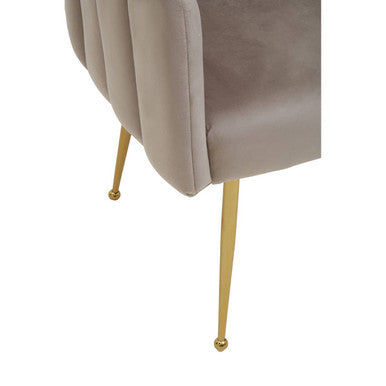 Orsina Dining Chair with Elegant Velvet Upholstery and Stylish Gold Legs