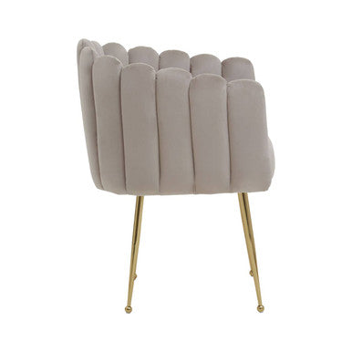 Orsina Dining Chair with a plush design and gold legs, perfect for stylish dining spaces