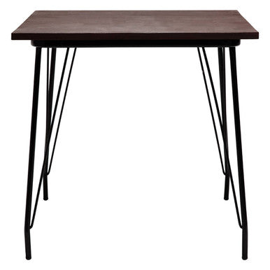 Orsina Dining Table with a sleek wooden top and stylish black metal legs for modern interiors