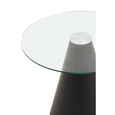 Azalea Round Clear Glass Top Dining Table Orsina