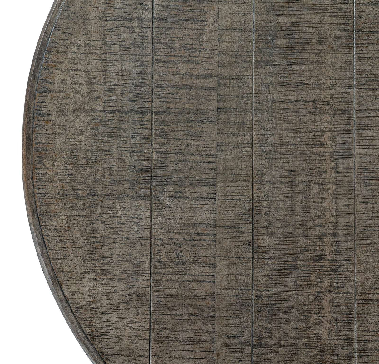 Shades 4 Seasons round Dining Table with a rustic wood finish for stylish dining rooms