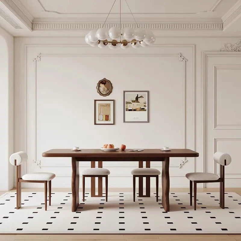 Stylish Nisu Home Dining Table with Elegant Chairs in a Modern Dining Room Setting