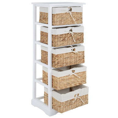 Orsina Drawer Chest with Stylish Woven Baskets Orsina